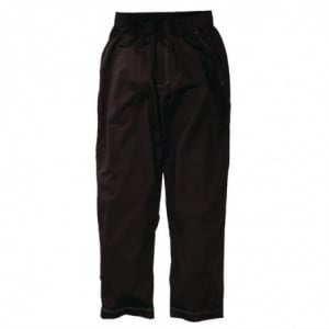 Pantalon De Cuisine Mixte Baggy Noir - Taille S - Chef Works - Fourniresto