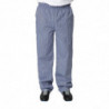 Unisex Vegas Blue and White Checkered Kitchen Pants - Size L - Whites Chefs Clothing - Fourniresto