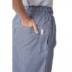 Küchenhose Mixte Vegas mit kleinen blau-weißen Karos - Größe XXL - Whites Chefs Clothing - Fourniresto