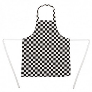 Tablier Bavette à Carreaux Noirs et Blancs pour Enfant - Whites Chefs Clothing - Fourniresto