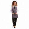 Server Apron V-neck Grey Anthracite in Polycotton 838 x 698 mm - Whites Chefs Clothing - Fourniresto