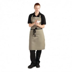 Schürze Latz Olive aus Polycotton 711 x 965 mm - Whites Chefs Clothing - Fourniresto