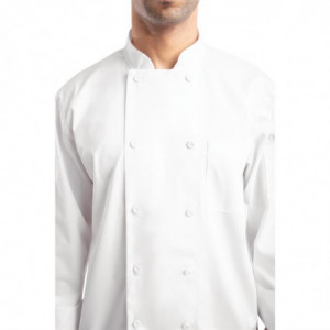 Veste de Cuisine Mixte Blanche à Manches Longues Calgary - Taille S - Chef Works - Fourniresto