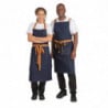 Tablier de Serveur Denim Bleu avec Ceinture en Coton 1000 x 700 mm - Whites Chefs Clothing - Fourniresto