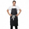 Schürze Latz Denim Schwarz Southside aus Polycotton 700 x 1000 mm - Whites Chefs Clothing - Fourniresto