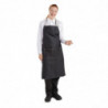 Black Denim Southside Bib Apron in Polycotton 700 x 1000 mm - Whites Chefs Clothing - Fourniresto