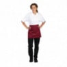 Kurze Kellnerschürze Bordeaux aus Polycotton 373 x 750 mm - Whites Chefs Clothing - Fourniresto