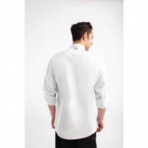 Veste de Cuisine Mixte à Fermeture Eclair Blanche Hartford - Taille M - Chef Works - Fourniresto