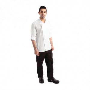 Veste de Cuisine Mixte à Fermeture Eclair Blanche Hartford - Taille XS - Chef Works - Fourniresto