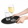 Round Black Non-Slip Tray Ø 280 mm - Olympia KRISTALLON - Fourniresto