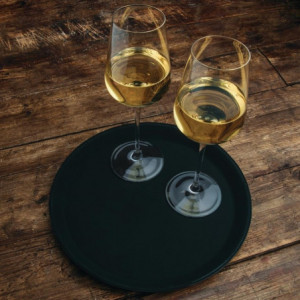 Round Black Non-Slip Tray Ø 356 mm - Olympia KRISTALLON - Fourniresto