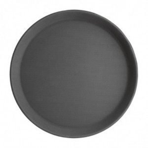 Round Black Non-Slip Tray Ø 406 mm - Olympia KRISTALLON - Fourniresto