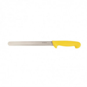 Couteau À Trancher Jaune Lame Dentée 25,5 Cm - Hygiplas - Fourniresto