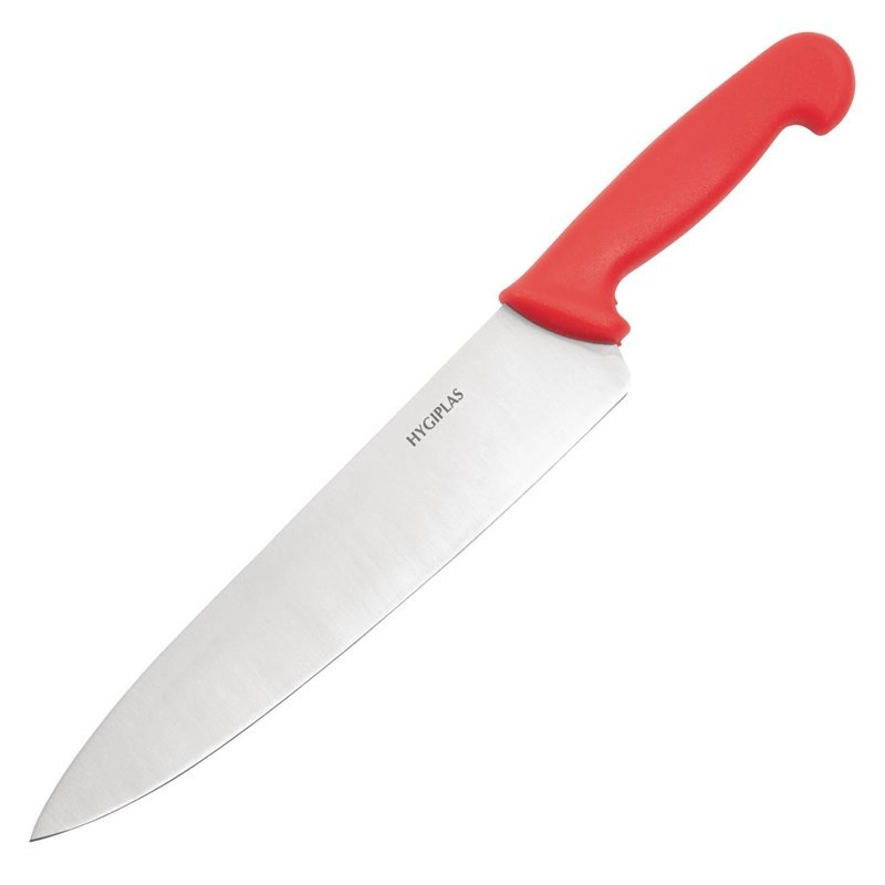 Kochmesser Rot Klinge 25,5 cm - Hygiplas - Fourniresto