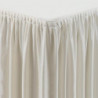 Rectangular fringed ecru tablecloth and underskirt 750 x 1820 mm - FourniResto - Fourniresto