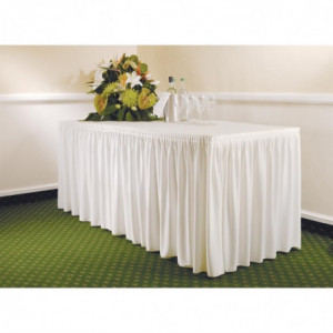 Nappe Et Juponnage Ecrus Rectangulaires Froncés 750 X 1820 Mm - FourniResto - Fourniresto