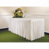 Rectangular fringed ecru tablecloth and underskirt 750 x 1820 mm - FourniResto - Fourniresto