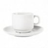 Stackable White Cup Whiteware 200 ml Ø 80 mm - Set of 12 - Olympia - Fourniresto