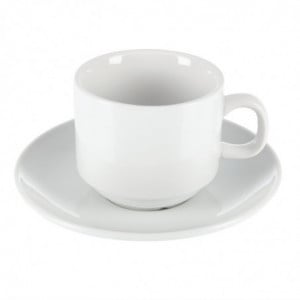 Stapeltasse Weiß Whiteware 200 ml Ø 80 mm - Set von 12 - Olympia - Fourniresto