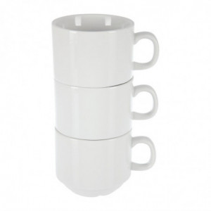 Stapeltasse Weiß Whiteware 200 ml Ø 80 mm - Set von 12 - Olympia - Fourniresto