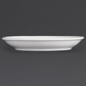 Stackable White Saucer for Espresso Cup 85 Ml - Set of 12 - Olympia - Fourniresto
