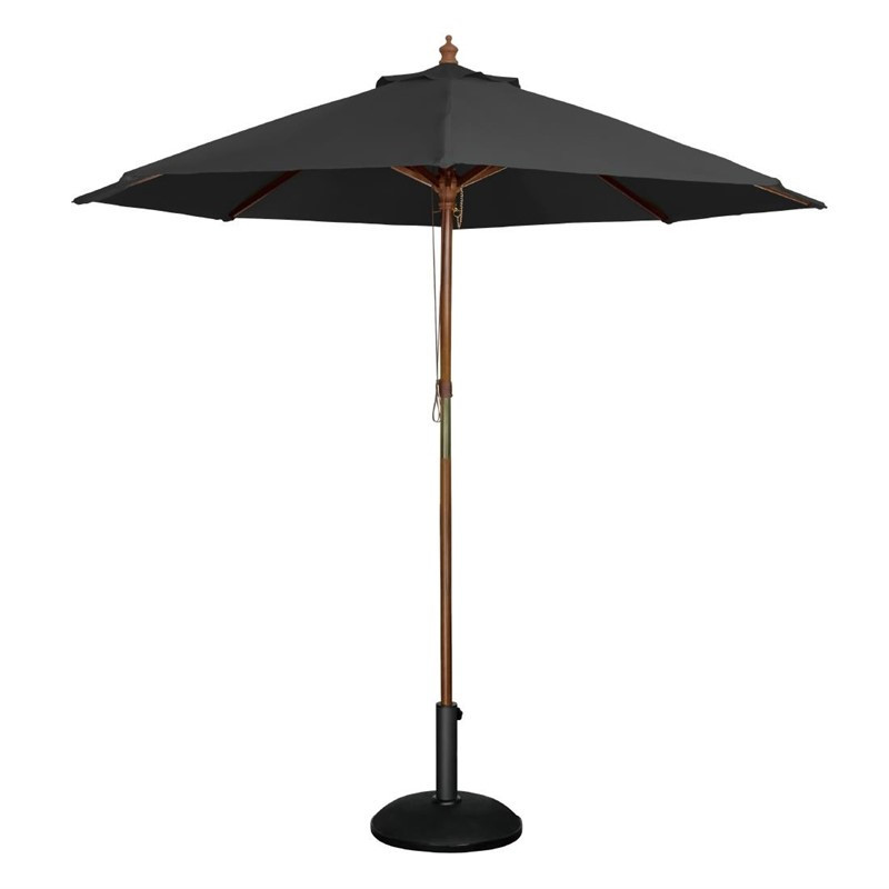 Black Round Parasol Ø 3 M - Bolero - Fourniresto