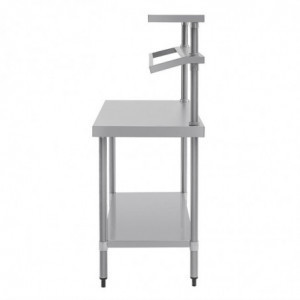 Stainless Steel Preparation Table With GN 1200 X 600 Mm Tray Support - Vogue - Fourniresto