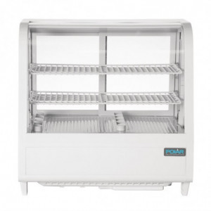 Weiße Kühlvitrine für Theken - 2 Regale - 100 L - Polar