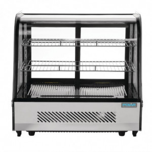 Schwarze Kühlvitrine für Theken - 120 L - Polar