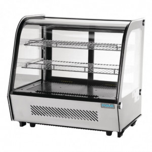Schwarze Kühlvitrine für Theken - 120 L - Polar