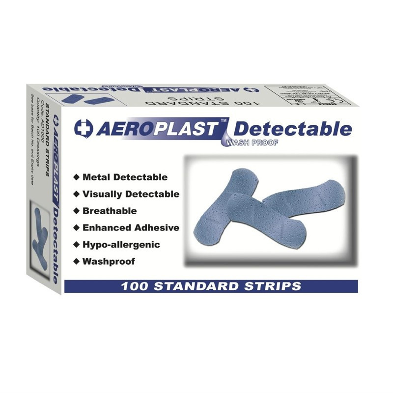 Blue Detectable Plasters - Pack of 100 - FourniResto - Fourniresto