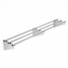 Wall-mounted Tubular Stainless Steel Shelf 1500 mm - Vogue - Fourniresto