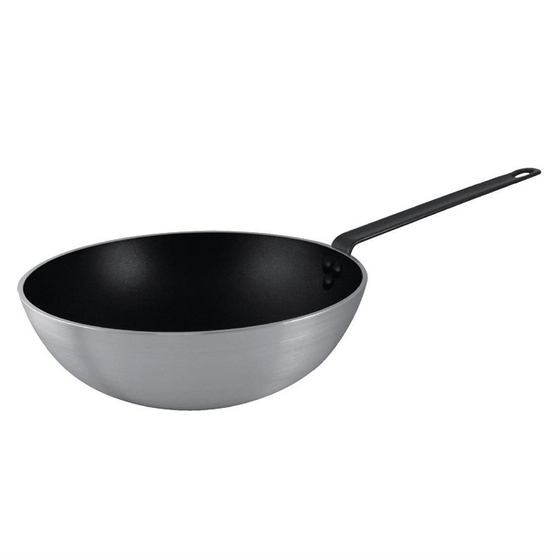 Wok Antiadhésif En Teflon Platinum Ø 300 Mm - Vogue - Fourniresto