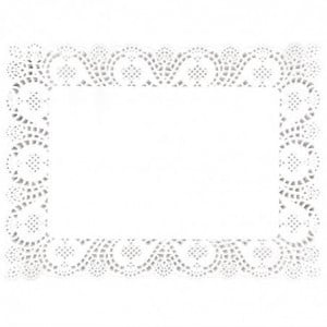 Rectangular Paper Doily 300 x 400 mm - Pack of 250 - Fiesta - Fourniresto