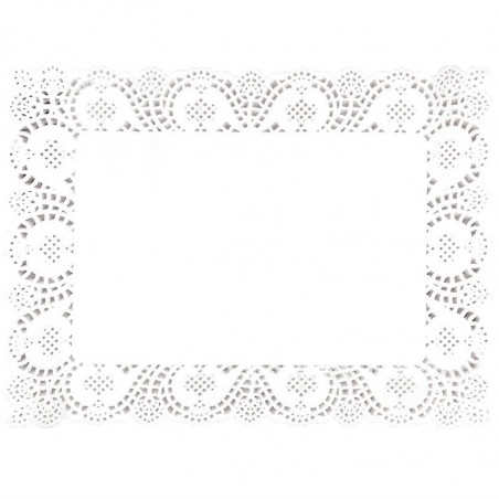 Rectangular Paper Doily 300 x 400 mm - Pack of 250 - Fiesta - Fourniresto