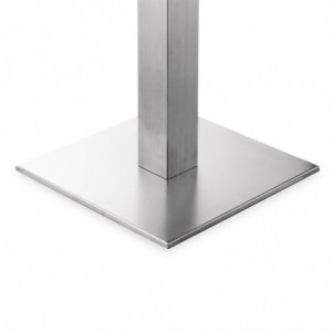 Square Stainless Steel Table Leg 720 x 430 mm - Bolero - Fourniresto