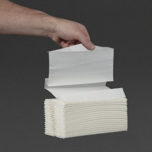 Hand Towel Folding C Fold 2 Ply 160 Sheets - Pack of 15 - Jantex - Fourniresto