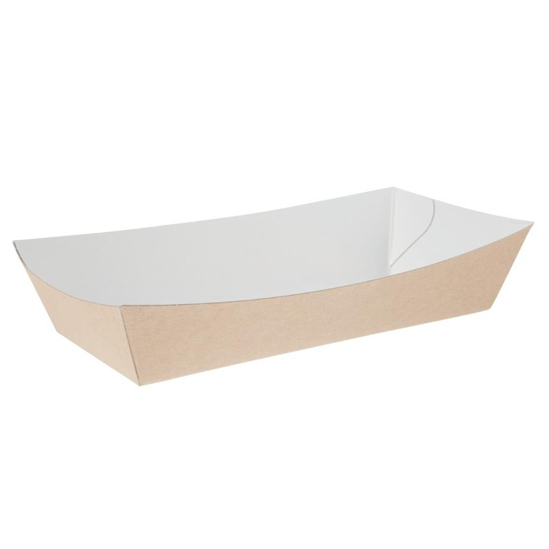 Petite Barquette Alimentaire en Kraft Compostable 87 x 124 mm - Lot de 500 - Colpac - Fourniresto