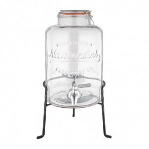 Glass Retro Water Dispenser with 8.5 L Base - Olympia - Fourniresto