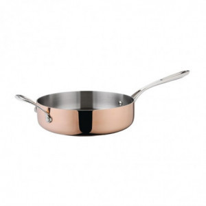 Copper 3 Layer Induction Casserole Ø 240 mm - Vogue - Fourniresto