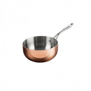 Flared Copper 3 Layer Induction Saute Pan Ø 200 mm - Vogue - Fourniresto