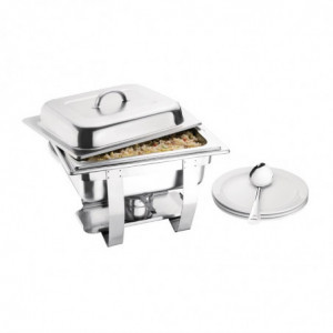 Chafing Dish Edelstahl GN 1/2 3,7 L - Olympia - Fourniresto