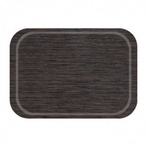 Non-slip Wenge Melamine Service Tray 375 x 265 mm - Roltex - Fourniresto