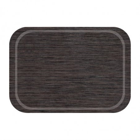 Non-slip Wenge Melamine Service Tray 375 x 265 mm - Roltex - Fourniresto