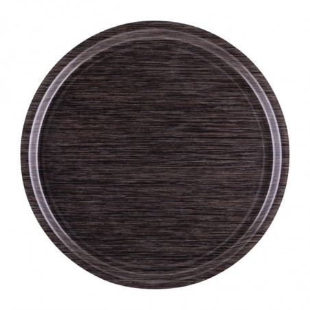 Non-slip Round Wenge Tray Ø 450 mm - Roltex - Fourniresto