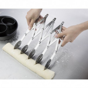 Ausziehbares Multischneider-Rollmesser mit 5 glatten Klingen - Vogue - Fourniresto