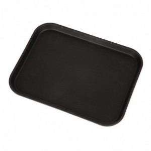 Rectangular Non-Slip Fiberglass Camtread Tray Black 45.7 cm - Cambro - Fourniresto