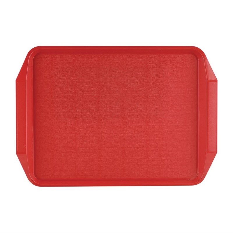 Red Tray with Handles 435x305mm - Roltex - Fourniresto