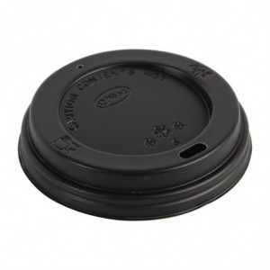 Schwarze Deckel für Becher 340 ml und 455 ml - Packung mit 1000 Stück - Fiesta - Fourniresto