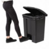 Black 65L Pedal Kitchen Bin - Jantex - Fourniresto